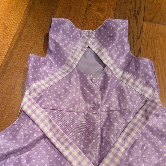 Girls Size 6 Purple with White Polka dots Jona Michelle Dress, BN no tags - Picture 5 of 7